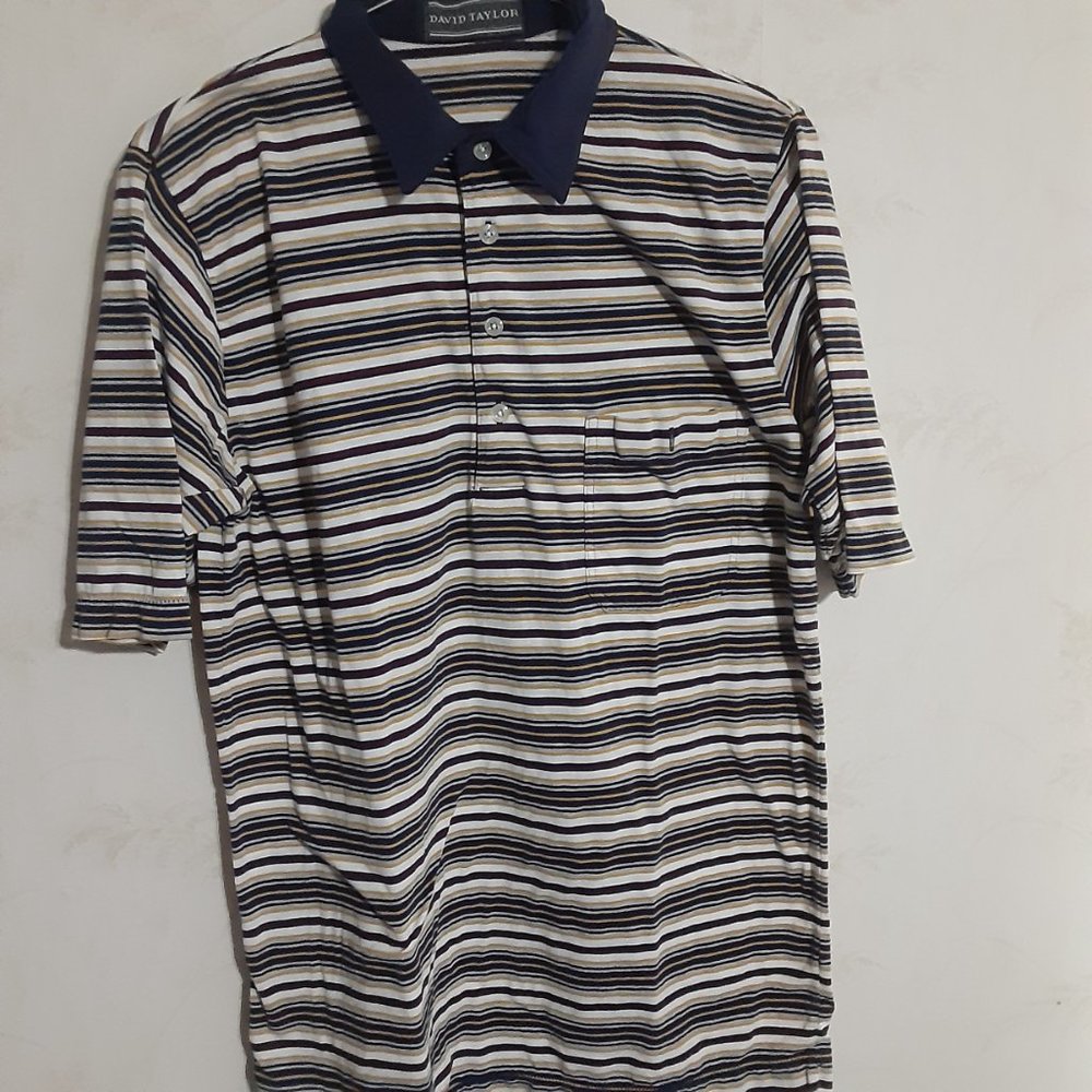 5/$20 David Taylor Men's Golf Polo SS Shirt - Picture 2 of 3